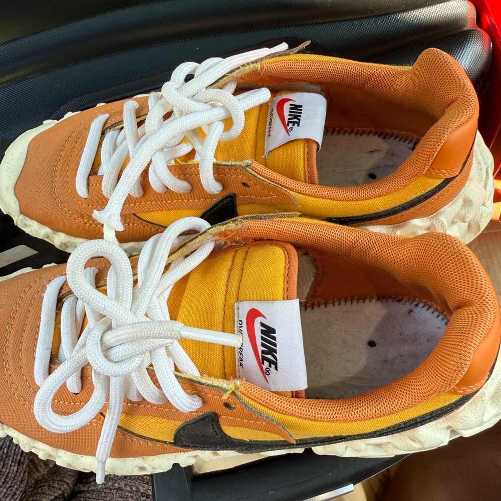 Nike Textured Sole Sneakers in Orange and Black - Picture 2 of 6